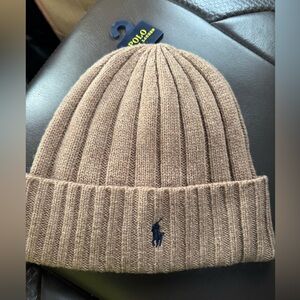 Polo by Ralph Lauren Brown Knit Beanie